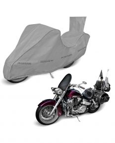 Védőponyva motorkerékpárhoz Optimal Garage Chopper box, 245–270 cm, szürke