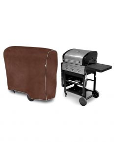 Védőhuzat kerti grillsütőhöz M, ovális, barna (110 x 81-100 x 60 cm)