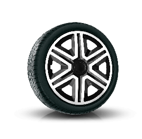 Dísztárcsa RENAULT 14", ACTION DOUBLECOLOR fehér-fekete 4 db