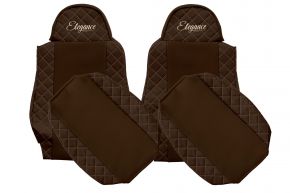 Méretre szabott ELEGANCE Q autóüléshuzatok MAN TGA (01.2000-12.2010) modellhez - barna