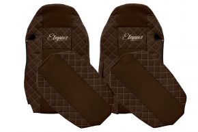 Méretre szabott ELEGANCE Q autóüléshuzatok MAN TGX (01.2007-03.2020) modellhez - normál ülések, nem ISRI - barna