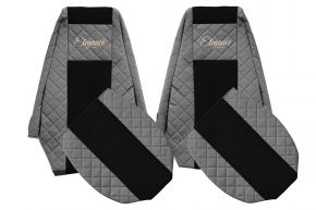 Méretre szabott ELEGANCE Q autóüléshuzatok RENAULT MAGNUM MILLENIUM (01.2002-12.2007) modellhez - szürke