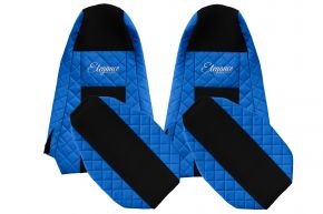 Méretre szabott ELEGANCE Q autóüléshuzatok SCANIA G (01.2013-12.2016) modellhez - STREAMLINE, integrált fejtámlák - kék
