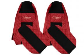 Méretre szabott ELEGANCE Q autóüléshuzatok SCANIA G (01.2013-12.2016) modellhez - STREAMLINE, integrált fejtámlák - piros