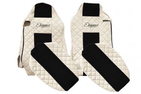 Méretre szabott ELEGANCE Q autóüléshuzatok MAN TGX (01.2007-03.2020) modellhez - ISRI ülések, eltérő ülések - világos bézs