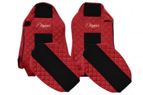 Méretre szabott ELEGANCE Q autóüléshuzatok MAN TGX (01.2007-03.2020) modellhez - ISRI ülések, eltérő ülések - piros