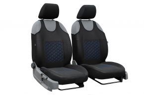 Univerzális szövet trikó üléshuzatok MOTIVE, kompatibilis: Volkswagen Crafter, fekete, kék varrással, 2 db