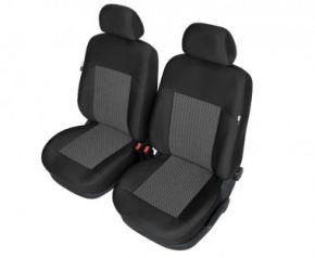 Autóhuzatok Mitsubishi Outlander II 2012-ig Méretezett huzatok PERUN huzatok az első ülésekre grafitszürke