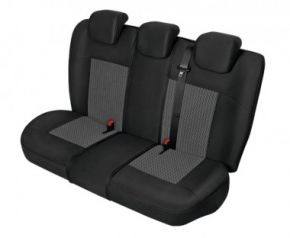 Autóhuzatok Mitsubishi Outlander II 2012-ig Méretezett huzatok PERUN L-XL huzatok a hátsó ülésre grafitszürke