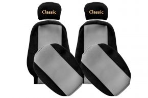 Méretre szabott CLASSIC üléshuzatok VOLVO FL modellhez (01.1998-12.2001) - állítható fejtámlák - szürke