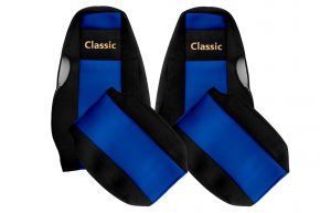 Méretre szabott CLASSIC üléshuzatok SCANIA 4 modellhez (01.1995-12.2004) - integrált fejtámlák - kék