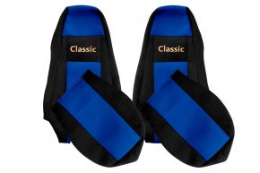 Méretre szabott CLASSIC üléshuzatok SCANIA G modellhez (01.2005-12.2016) - integrált fejtámlák - kék
