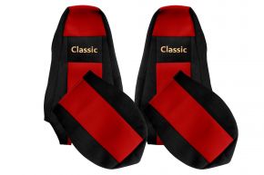 Méretre szabott CLASSIC üléshuzatok SCANIA G modellhez (01.2005-12.2016) - integrált fejtámlák - piros