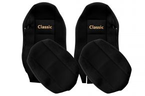 Méretre szabott CLASSIC üléshuzatok MAN TGX modellhez (01.2007-03.2020) - normál ülések (nem ISRI) - fekete