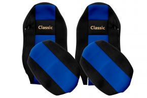Méretre szabott CLASSIC üléshuzatok MAN TGX modellhez (01.2007-03.2020) - normál ülések (nem ISRI) - kék