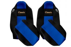 Méretre szabott CLASSIC üléshuzatok RENAULT T modellhez (01.2014-04.2021) - integrált fejtámlák - kék