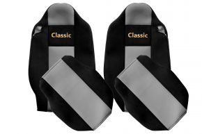 Méretre szabott CLASSIC üléshuzatok RENAULT T modellhez (01.2014-04.2021) - integrált fejtámlák - szürke