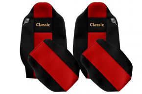 Méretre szabott CLASSIC üléshuzatok RENAULT T modellhez (01.2014-04.2021) - integrált fejtámlák - piros