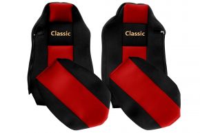 Méretre szabott CLASSIC üléshuzatok MAN TGX modellhez (01.2007-03.2020) - ISRI vezetőülés - piros