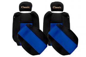 Méretre szabott CLASSIC üléshuzatok RENAULT T modellhez (01.2014-04.2021) - állítható fejtámlák - kék
