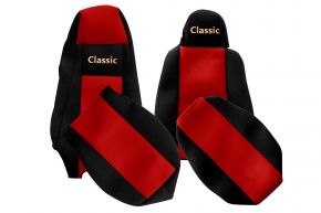 Méretre szabott CLASSIC üléshuzatok SCANIA G modellhez (01.2013-12.2016) - vezetőülés mikrofonnal - piros