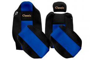 Méretre szabott CLASSIC üléshuzatok RENAULT T modellhez (01.2014-04.2021) - utasülés kartámaszok nélkül - kék