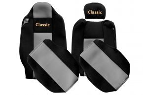Méretre szabott CLASSIC üléshuzatok RENAULT T modellhez (01.2014-04.2021) - utasülés kartámaszok nélkül - szürke