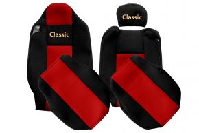 Méretre szabott CLASSIC üléshuzatok RENAULT T modellhez (01.2014-04.2021) - utasülés kartámaszok nélkül - piros