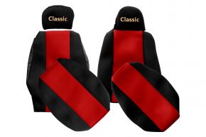 Méretre szabott CLASSIC üléshuzatok SCANIA G modellhez (01.2013-12.2016) - eltérő fejtámlák - piros