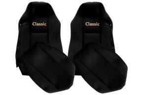 Méretre szabott CLASSIC üléshuzatok MAN TGX modellhez (01.2007-03.2020) - azonos ISRI ülések - fekete