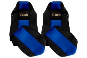 Méretre szabott CLASSIC üléshuzatok MAN TGX modellhez (01.2007-03.2020) - azonos ISRI ülések - kék