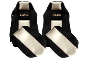 Méretre szabott CLASSIC üléshuzatok MAN TGX modellhez (01.2007-03.2020) - azonos ISRI ülések - világos bézs