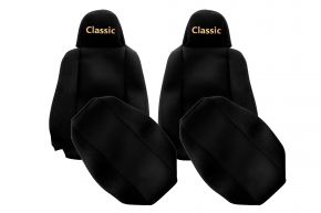 Méretre szabott CLASSIC üléshuzatok SCANIA L NEXTGEN modellhez (01.2017-től) - keskeny fejtámlák - fekete