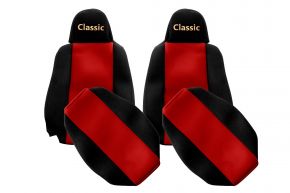 Méretre szabott CLASSIC üléshuzatok SCANIA G NEXTGEN modellhez (01.2017-től) - keskeny fejtámlák - piros