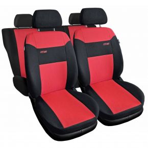 RS univerzális textil autó üléshuzat piros, kompatibilis Chevrolet Lacetti