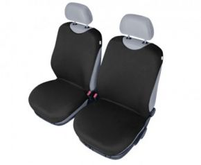 Autóhuzatok Mitsubishi Outlander II 2012-ig Pólós védőhuzatok SHIRT COTTON A pólós huzatok az elülső fotelekre fekete