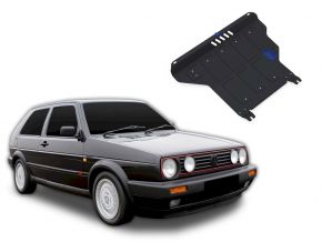 Acél motor- és sebváltóvédő-burkolat Volkswagen Golf II MT minden motorhoz illeszkedik 1986-1992