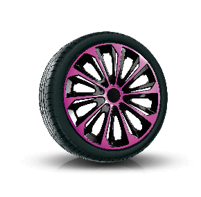 Dísztárcsa PEUGEOT 15", STRONG DUOCOLOR pink és fekete 4 db