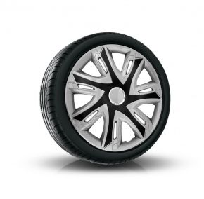 Dísztárcsa MITSUBISHI 16", SUPERNOVA BICOLOR ezüst-fekete  4db