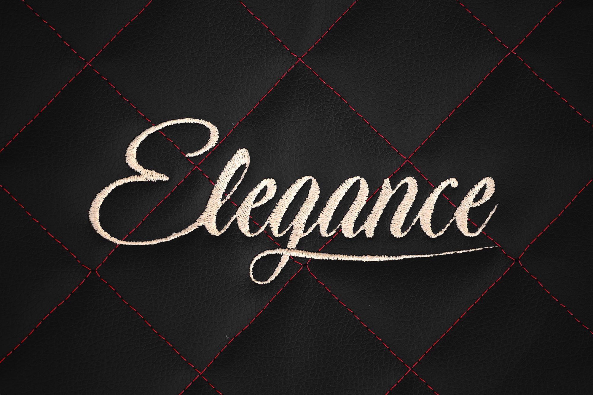 Az Elegance hímzés részlete: Fekete-piros